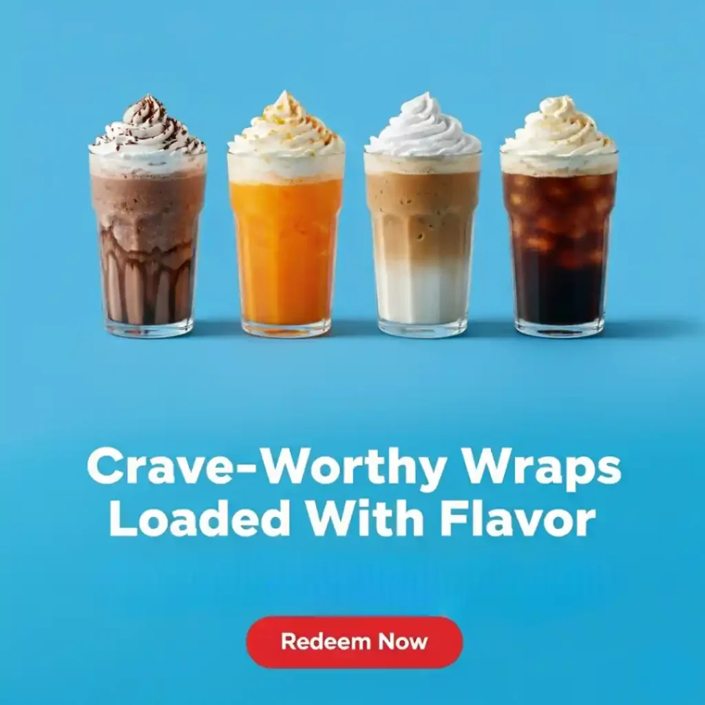 Sonic flavored drinks with whipped cream toppings, iced coffee, and milkshakes deal